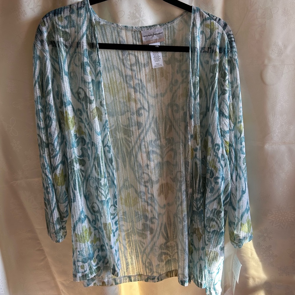 Alfred Dunner Multi-Color Sheer Cardigan